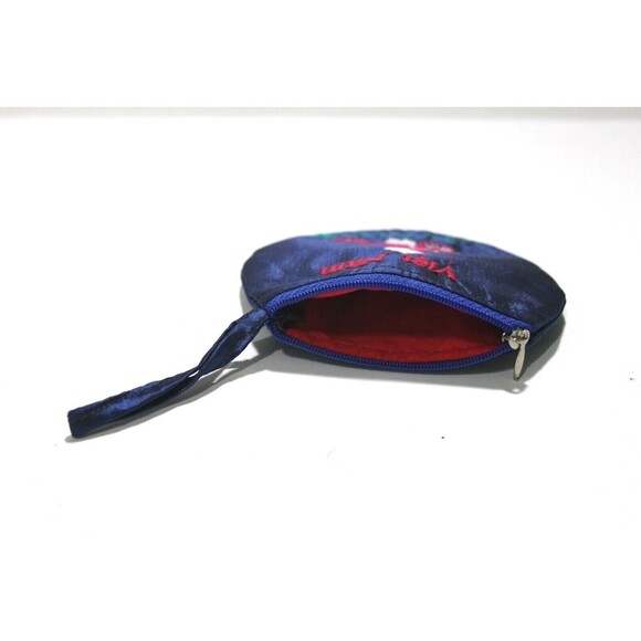 Satin Coin Purse Jewelry Organizer Small Embroidered Viet Nam Woman's 5" x 4" - Picture 3 of 3